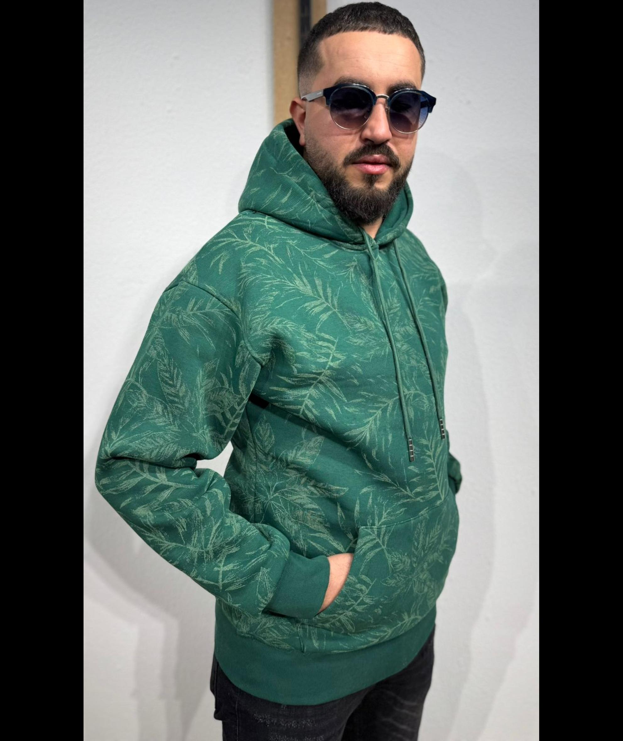 Sudadera diseño de hojas