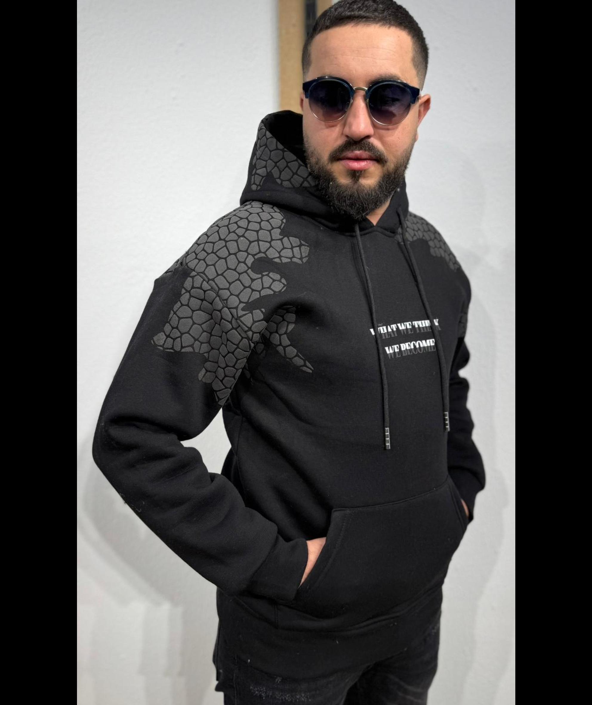 Sudadera diseño en hombros